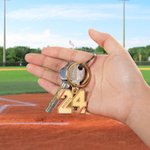 Personalized Sports Baseball Number Letter Keychain with Name Game Day Birthday Gift for Sports Lover