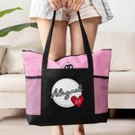 Personalisierte Basketball Softball Baseball große Kapazität Tragetasche mit Namen Geburtstag Spiel Tag Geschenk für Sportliebhaber