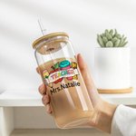 Personalisierte niedlichen Bleistift Apfel Lineal 20oz Glas Becher mit Namen Stroh Lehrer Tag Wertschätzung Geschenk für Lehrer