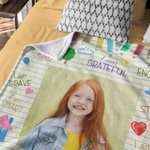 Personalised Colourful Pencil Drawing Self Affirmation Soft Blanket with Photo and Name Children's Day Birthday Inspirational Gift for Kid
