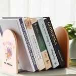 Henkilökohtainen 1 pari Pencil Coquette Bow Heavy Duty Wood Bookends kanssa nimi takaisin kouluun arvostus lahja opettajalle