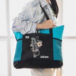 Estetoscopio personalizado arco de nacimiento Flor Bouquet Tote Bag con el título y el nombre de la semana de la enfermera Apreciación Graduación Regalo para la enfermera médico