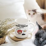 Personalized Happiness Is Hurkle-Durkling With Pets Ceramic Mug with Name Birthday Gift for Pet Lover