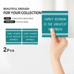 Personalised Multicolour Stripe Family Reunion Quote Water Absorbent Square Ceramic Coasters with Text Set of 2 Housewarming Gift for Family