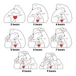 Personalised Heart Hugging Bears Birth Flower Fleece Soft Blanket with 2-9 Names Birthday Gift for Family