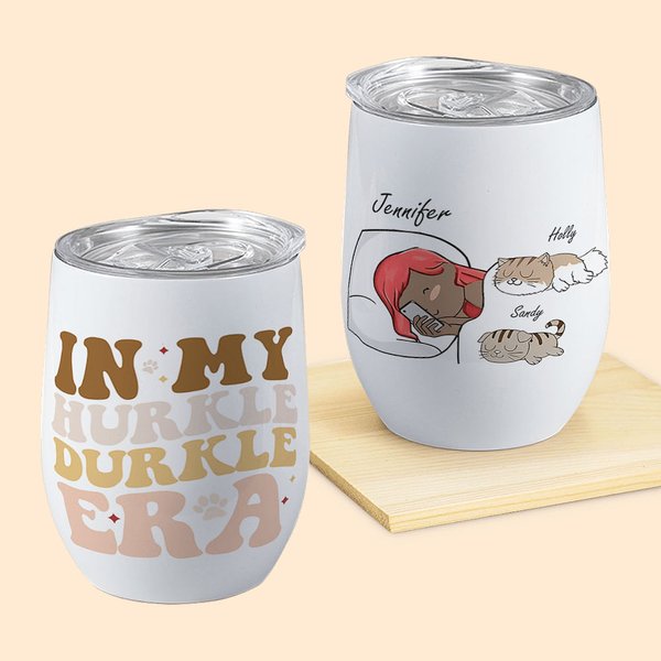 Gobelet Étanche Personnalisé avec Nom et Image Personnage à 1-5 Chiens ou Chats Cadeau Anniversaire pour Fille Femme Amoureuse d'Animal de Compagnie