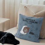 Personalizzato Felicità è Hurkle Durkling con Pet Dog Cat Throw Pillow Cover con nome regalo di compleanno per gli amanti degli animali domestici