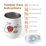 Personalised In my Hurkle Durkle Era Dog Cat 12oz Wine Tumbler with Name Birthday Anniversary Gift for Pet Lovers