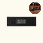 Alfombrilla de goma negra antideslizante personalizada con nombre grabado Cumpleaños Día del Padre Decoración de bar Regalo para él
