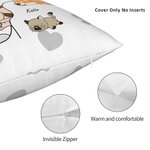 Personalizzato Felicità è Hurkle Durkling con Pet Dog Cat Throw Pillow Cover con nome regalo di compleanno per gli amanti degli animali domestici