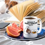 Personalized Happiness Is Hurkle-Durkling With Pets Ceramic Mug with Name Birthday Gift for Pet Lover