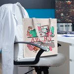 Personalisierte Medical-Themed Design Canvas Tragetasche mit Namen Anerkennung Krankenschwester Woche Geschenk für Krankenschwester Arzt medizinisches Personal