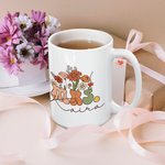Personlig Retro Wildflower 11oz 15oz Ceramic Mrs Mug med namn Bröllop Bridal Shower Appreciation Present till henne