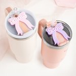 Plaque de Nom en Noeud Papillon Personnalisée avec Nom Accessoire de Tumbler 591ml à 1183ml Cadeau d'Anniversaire pour Elle