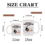Personalized Happiness Is Hurkle-Durkling With Pets Ceramic Mug with Name Birthday Gift for Pet Lover