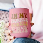 Personalised In my Hurkle Durkle Era Dog Cat 12oz Wine Tumbler with Name Birthday Anniversary Gift for Pet Lovers