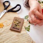 Personalized Highland Cow Wooden Magnetic Needle Box with Name Birthday Anniversary Gift for Sewing Lovers