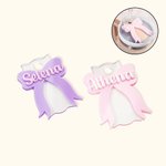 Plaque de Nom en Noeud Papillon Personnalisée avec Nom Accessoire de Tumbler 591ml à 1183ml Cadeau d'Anniversaire pour Elle