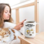 Personalized Happiness Is Hurkle-Durkling With Pets Ceramic Mug with Name Birthday Gift for Pet Lover