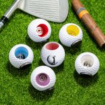 Personalized Magnetic Golf Ball Cigar Holder with Icon or Text Birthday Gift for Golf Lover Cigar Lover