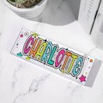 Personalisierte Acryl Dalmatiner Punkte Lehrer Name Zeichen Schreibtisch Dekoration Wertschätzung zurück zu Schule Geschenk für Lehrer