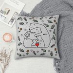 Cuscino di famiglia personalizzato con fiore di nascita e 2-9 nomi Regalo di compleanno e anniversario per papà e mamma