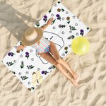 Personalisierte Liebe umarmen Familie Bär schnell trocknen überdimensioniert Mikrofaser Strandtuch mit Namen und Geburt Blume Sommer Reise Wesentliche