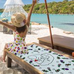 Personalisierte Liebe umarmen Familie Bär schnell trocknen überdimensioniert Mikrofaser Strandtuch mit Namen und Geburt Blume Sommer Reise Wesentliche