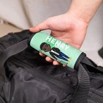 Personalised Travel Is My Therapy Cartoon Character Set of 2 Luggage Handle Wraps with Name and Contact Card Travel Accessories Gift for Travel Lovers