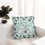 Cuscino di famiglia personalizzato con fiore di nascita e 2-9 nomi Regalo di compleanno e anniversario per papà e mamma