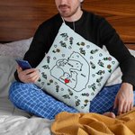 Cuscino di famiglia personalizzato con fiore di nascita e 2-9 nomi Regalo di compleanno e anniversario per papà e mamma