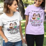 Personalized Pretty Sassy Girls We Are More Than Besties 100% Cotton T-shirt with Names Birthday Friendship Gifts for Soul Sisters Friends