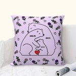 Cuscino di famiglia personalizzato con fiore di nascita e 2-9 nomi Regalo di compleanno e anniversario per papà e mamma