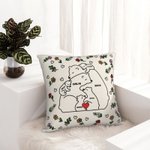 Cuscino di famiglia personalizzato con fiore di nascita e 2-9 nomi Regalo di compleanno e anniversario per papà e mamma