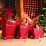 Sac en Toile de Jute Personnalisé avec Nom Cadeau d'Anniversaire de Noël pour Famille Femme Enfant