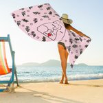 Personalisierte Liebe umarmen Familie Bär schnell trocknen überdimensioniert Mikrofaser Strandtuch mit Namen und Geburt Blume Sommer Reise Wesentliche