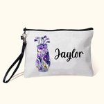 Personalised Colourful Golf Clubs Design Portable Linen Wristlet Makeup Bag with Name Birthday Sports Team Gift for Golf Lovers