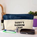 Personalisierte einfachen Stil Daddy's Random Stuff Organizer faltbare Aufbewahrungstasche mit Text lustig Vatertag Geburtstag Geschenk für Männer