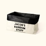 Personalisierte einfachen Stil Daddy's Random Stuff Organizer faltbare Aufbewahrungstasche mit Text lustig Vatertag Geburtstag Geschenk für Männer