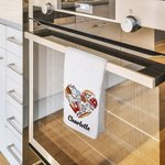 Toalla de cocina personalizada con texto 