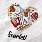Toalla de cocina personalizada con texto 