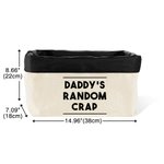 Personalisierte einfachen Stil Daddy's Random Stuff Organizer faltbare Aufbewahrungstasche mit Text lustig Vatertag Geburtstag Geschenk für Männer