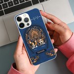 Personalisierte Hund Katze Kunstleder Multicolor Handytasche für iPhone mit Namen und Titel Geburtstag Jahrestag Geschenk für Tierliebhaber