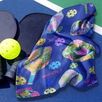 Personalized Pickleball Paddles Waffle Weave Pickleball Towel with Name Birthday Gift for Sport Lover