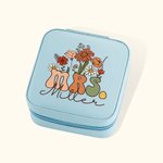 Personlig Vintage Flower Mrs Smyckeskrin i läder med namn Bridal Shower Appreciation Travel Essentials Present till henne