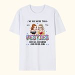 Personalized Pretty Sassy Girls We Are More Than Besties 100% Cotton T-shirt with Names Birthday Friendship Gifts for Soul Sisters Friends