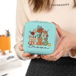 Personlig Vintage Flower Mrs Smyckeskrin i läder med namn Bridal Shower Appreciation Travel Essentials Present till henne