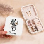 Stetoscopio personalizzato Bouquet di fiori di nascita con fiocco Custodia in pelle da viaggio con nome Infermiere Settimana di apprezzamento regalo p