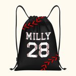 Personalisierte Softball Baseball Drawstring Tasche mit Namen und Nummer zurück zu Schule Party Favors Geschenk für Kind Sportliebhaber