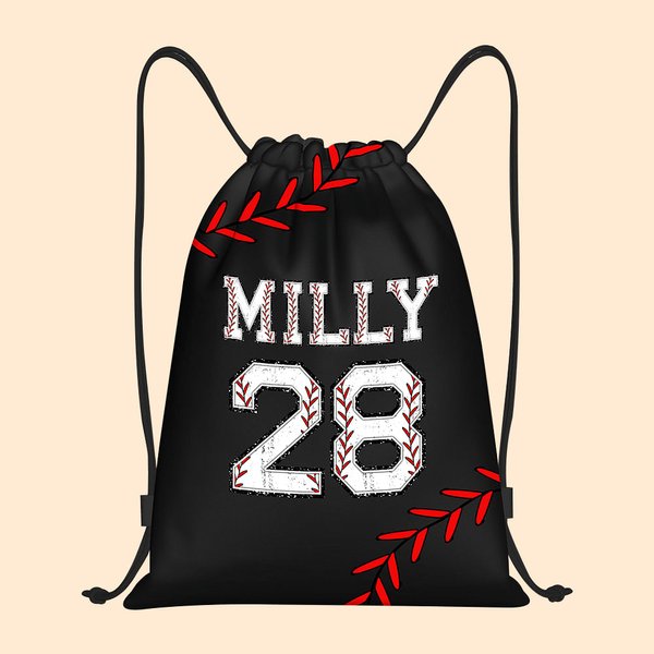 Personalisierte Softball Baseball Drawstring Tasche mit Namen und Nummer zurück zu Schule Party Favors Geschenk für Kind Sportliebhaber